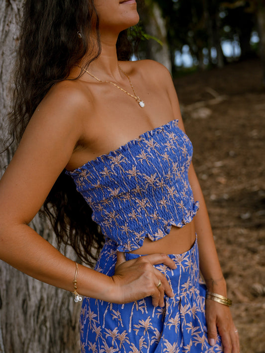 BANDEAU YARA- Palm Indigo- KHUSH 52