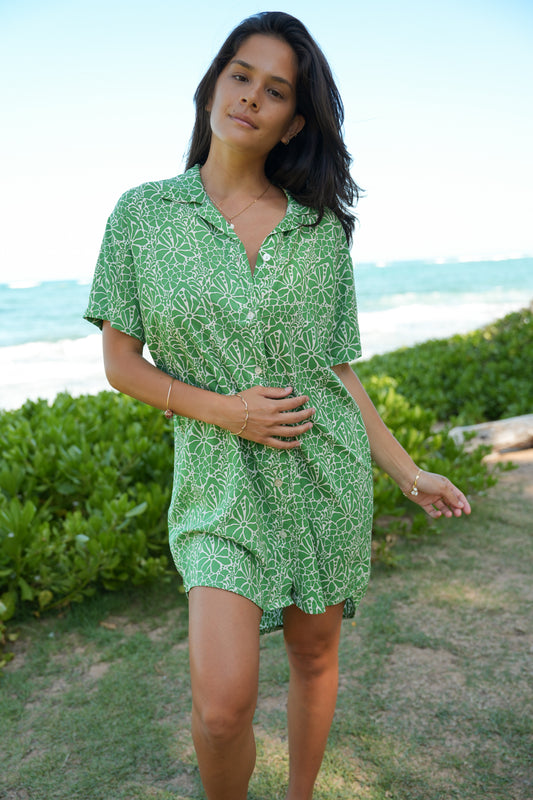 Calabria Shirt Dress - Magnolia Green