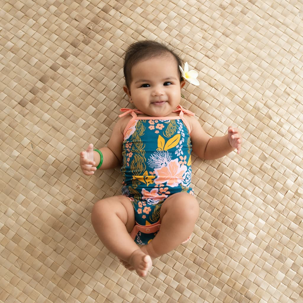Lā Lei - Bamboo Tank Top Onesie - Coco Moon