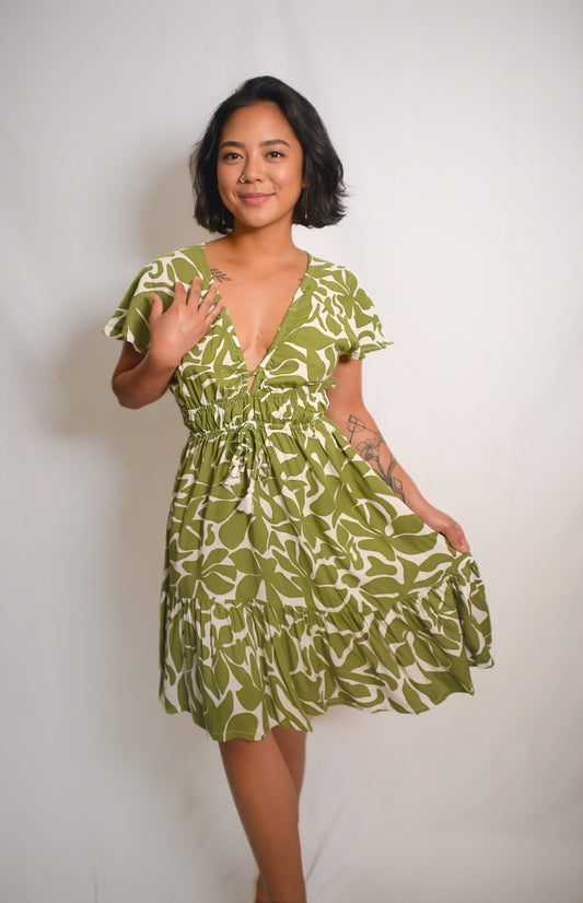 MANOA DRESS - FRANGIPANI MOSS - KHUSH 45