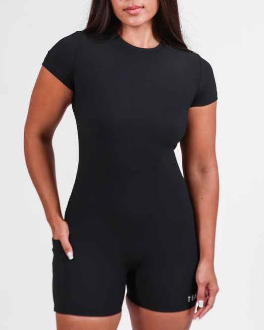 T Shirt Jumpsuit - Black - Active By Teal
