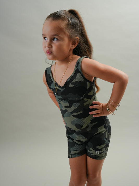 Mini Ribbed Aura Jumpsuit - Camo - ABT