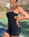 Kayla Jumpsuit 4.5” - Ribbed Black