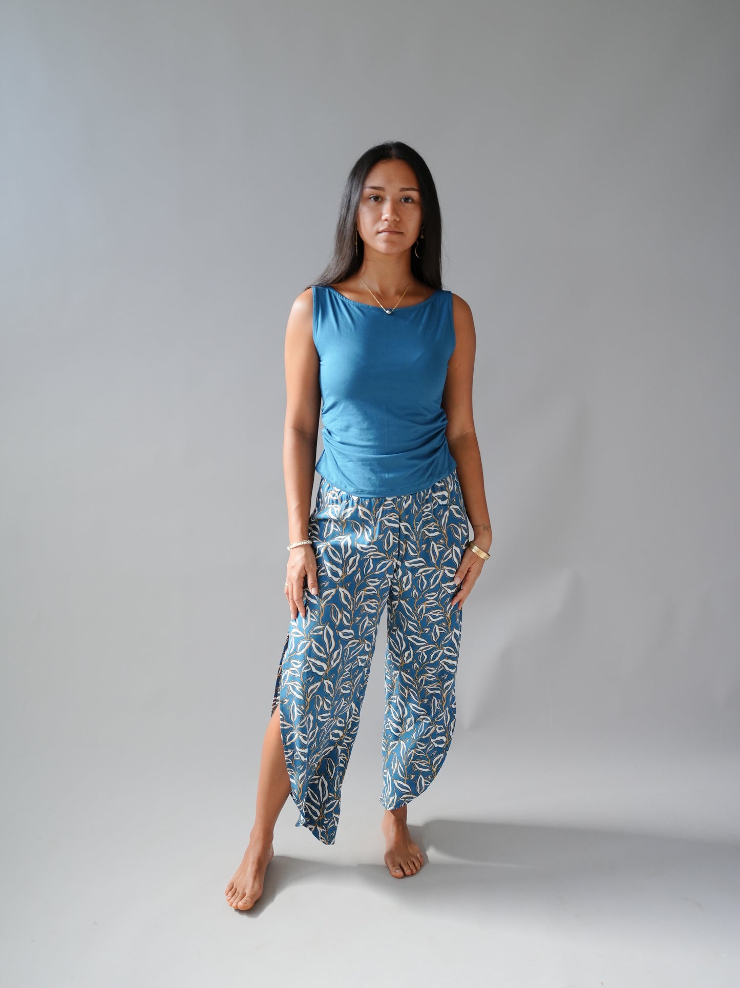 Haven Pant (Short Length)- Lauris Petrol