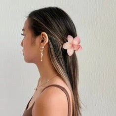 Sunrise Plumeria Watercolor Hair Claw - Phases HI