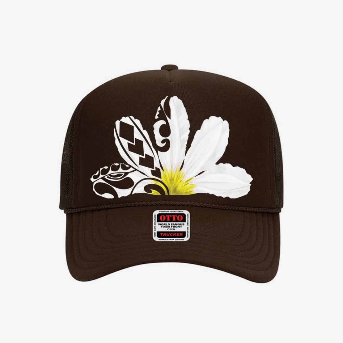 NAUPAKA Trucker Hat- brown- Na Koa Brand