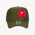 Anthurium Trucker Hat- Olive - Na Koa Brand