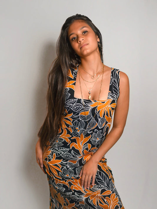 AOLANI DRESS - Tropical Black - KHUSH 45