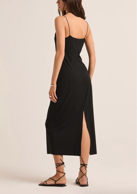 PAULINA SO SMOOTH MIDI DRESS- BLACK - ZD243854