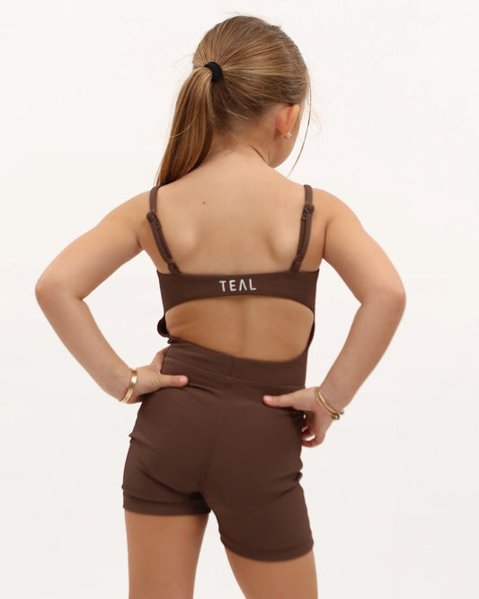 Mini Kayla Jumpsuit - Ribbed Mocha - ABT