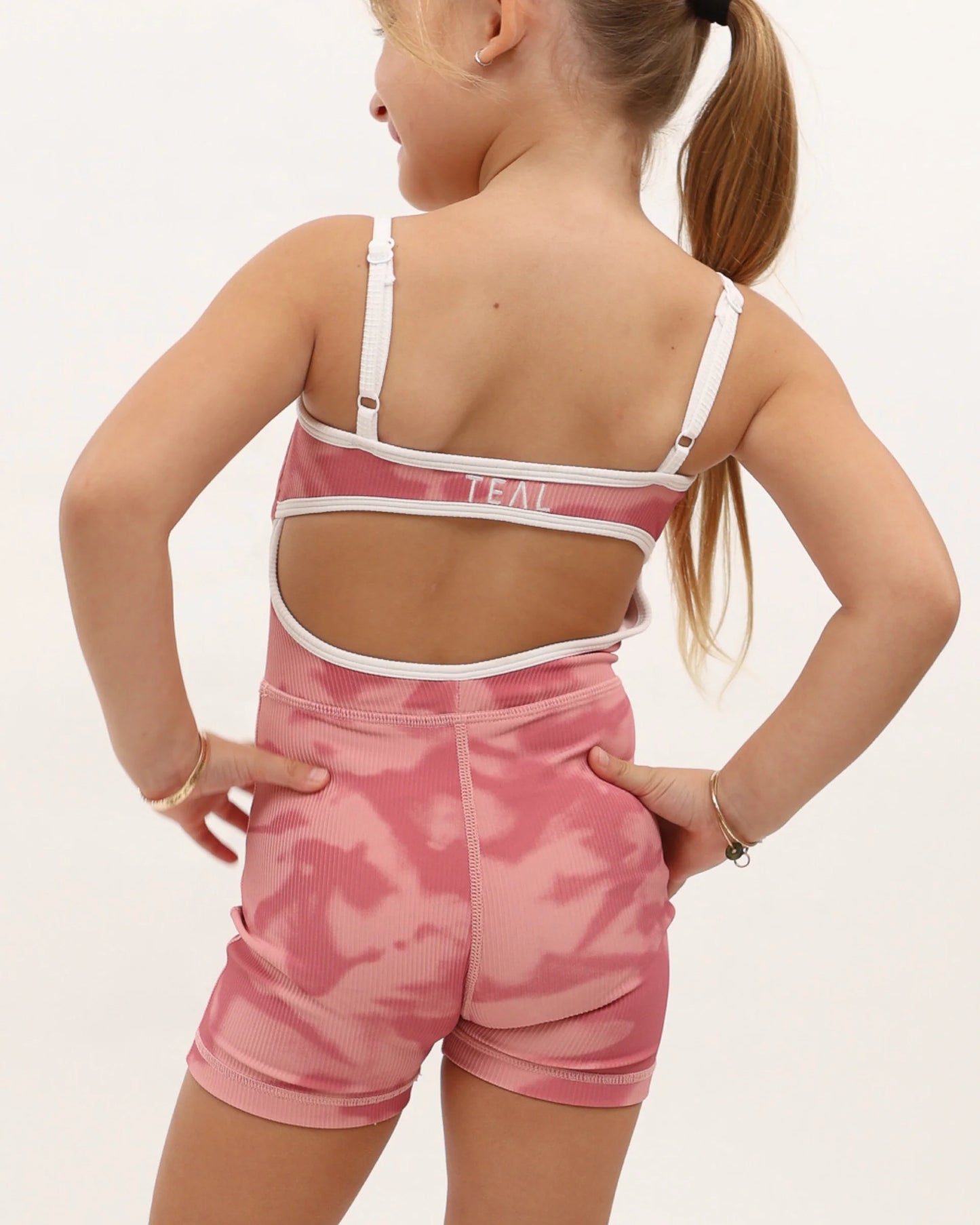 Mini Kayla Jumpsuit - Ribbed Pink Shibori - ABT