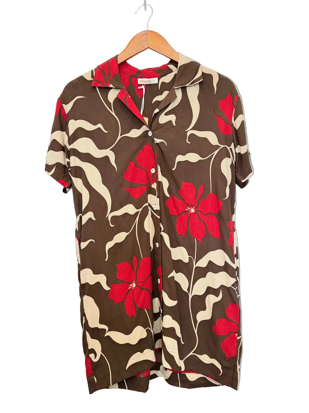 Azuris Shirt Dress - Fleur Brown