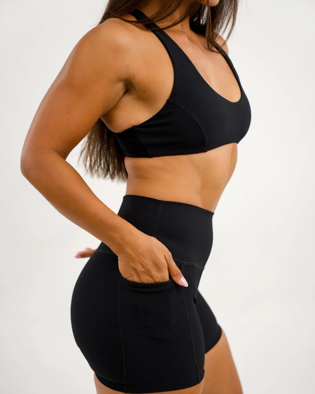 Agile Bra - Ribbed Black