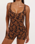 Ash Jumpsuit - Ribbed Mocha Orchid Lei