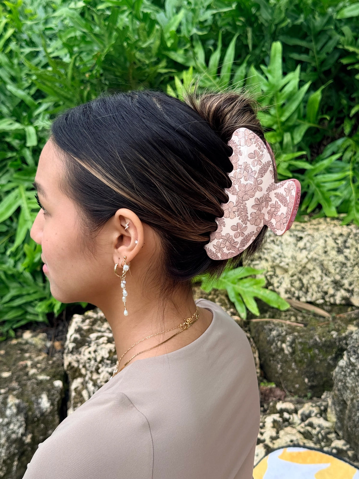 Bombucha Birthday Print Hair Claw - Collab X Keahi Ko