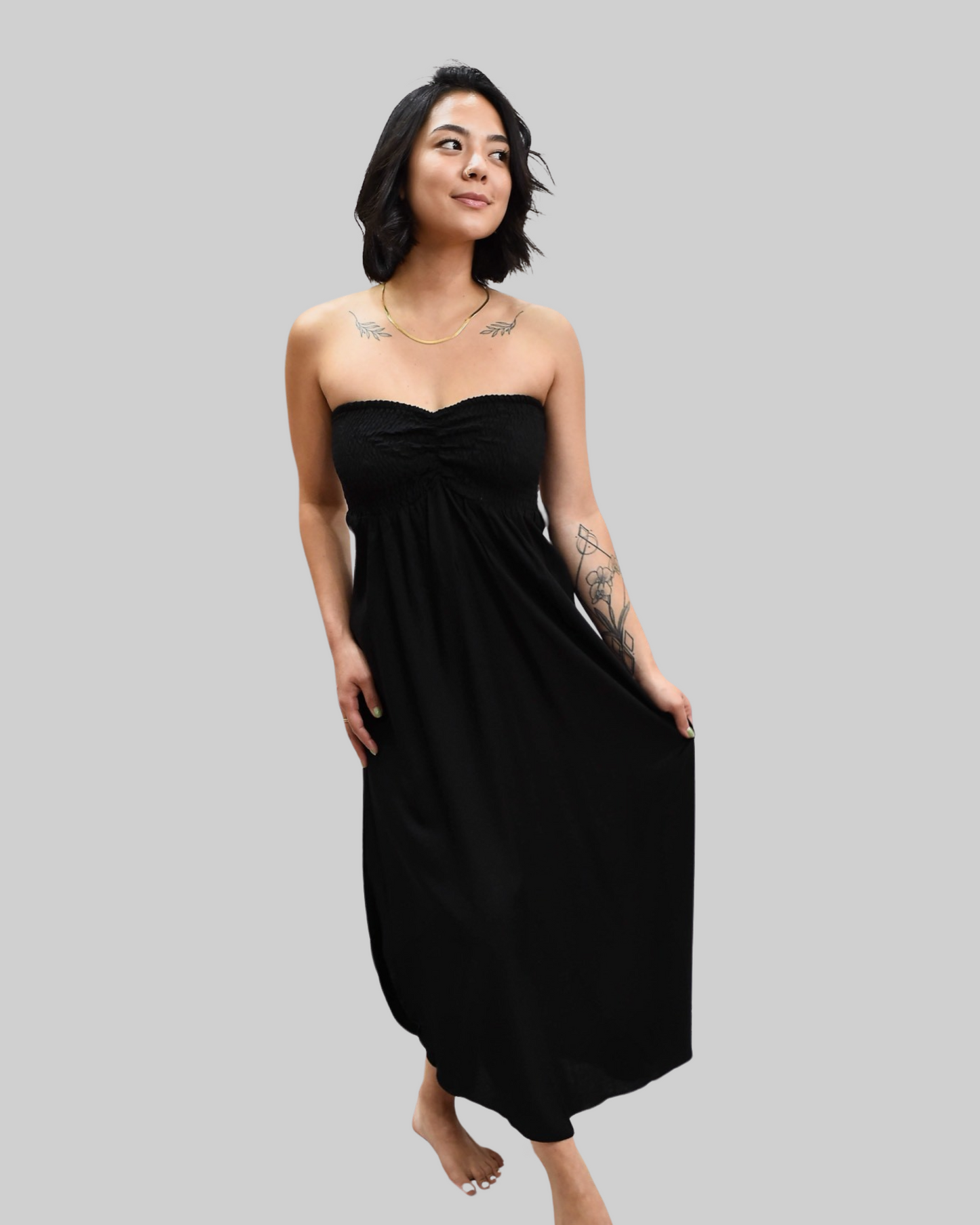 SHAYLA DRESS- Solid Black- KHUSH 20/28/42/47