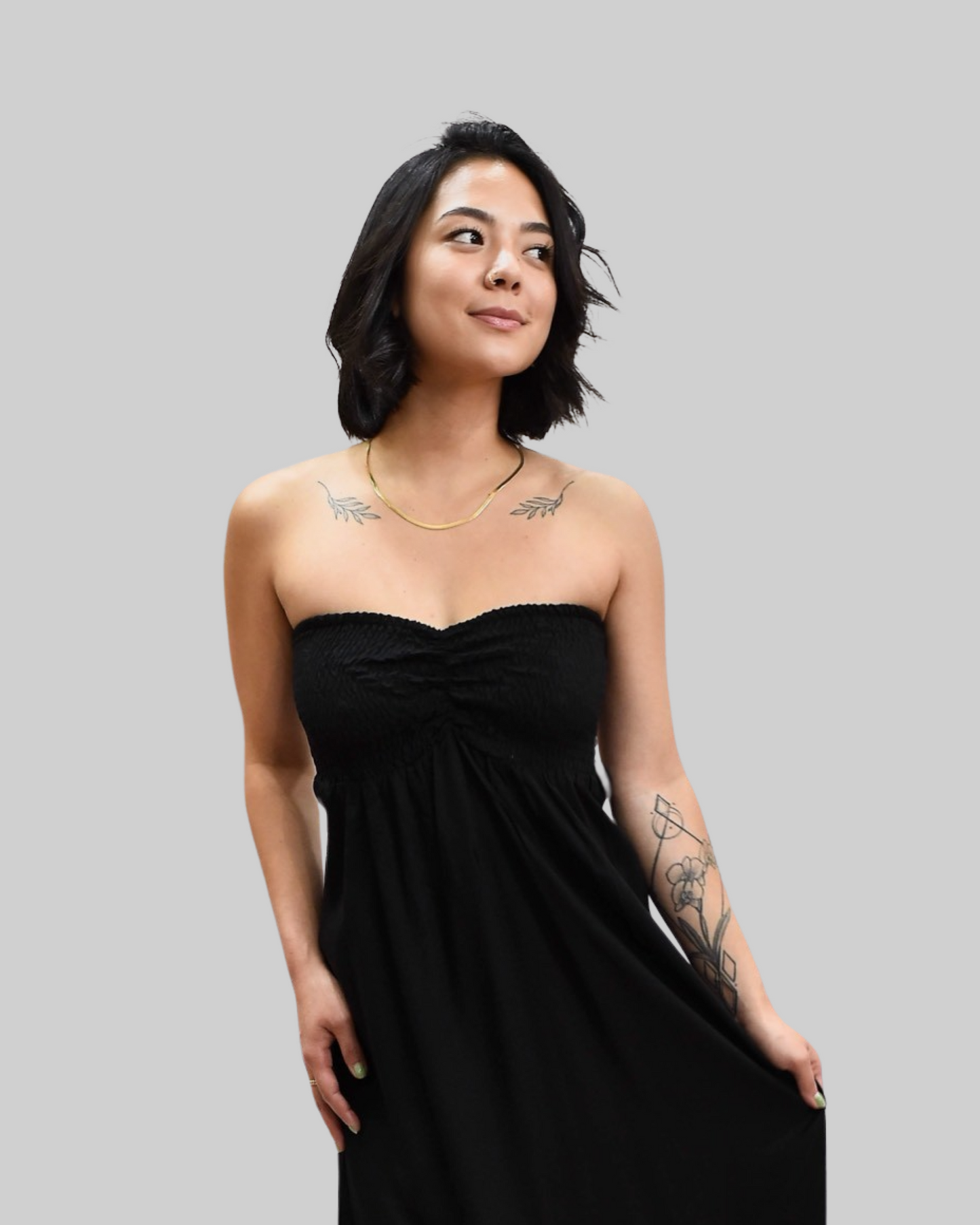 SHAYLA DRESS- Solid Black- KHUSH 20/28/42/47