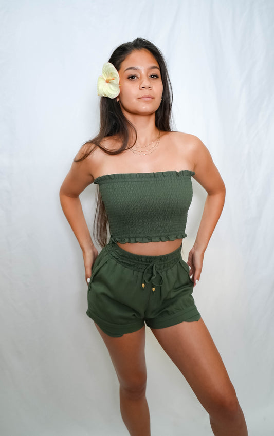 BANDEAU YARA TOP- Solid Seaweed - KHUSH 46