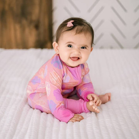 Seaflower- Baby Bamboo Coverall - Coco Moon