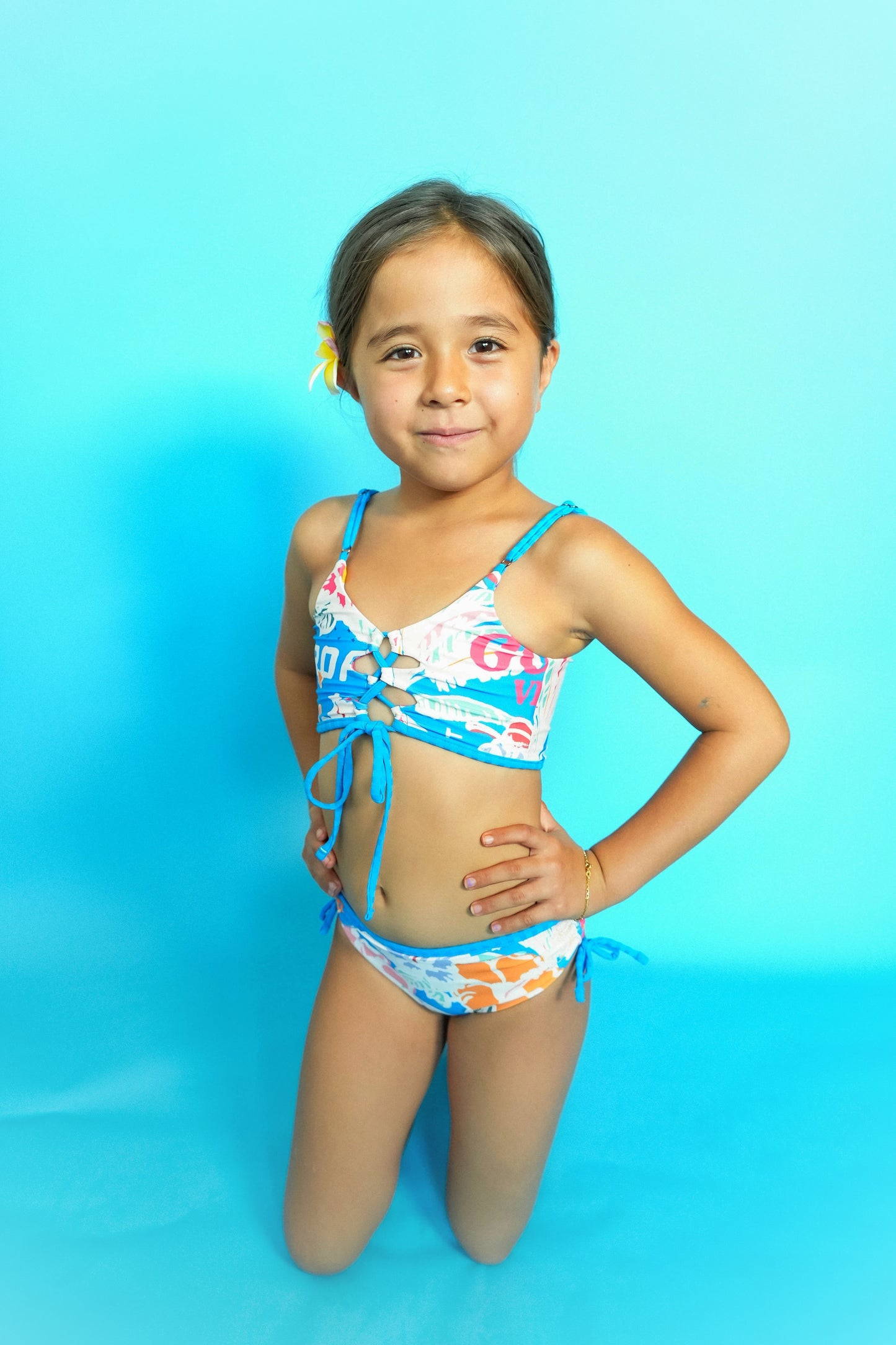 TROPICAL BLISS SUNFLOWER- Kid's BIKINI SET - PT3587KKB002