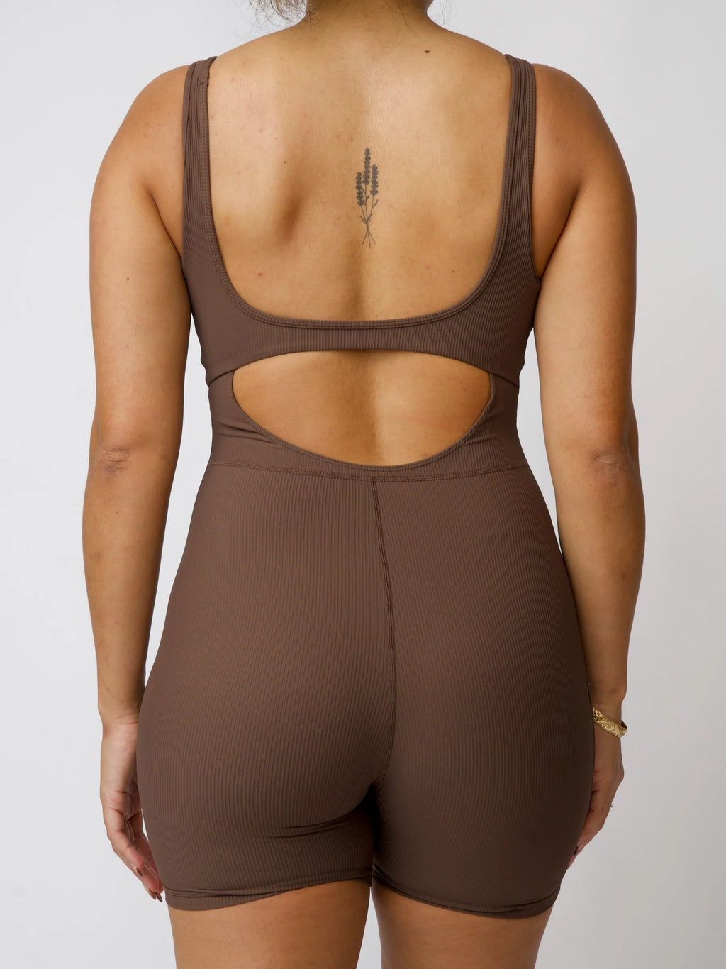 Aura Jumpsuit Ribbed Mocha