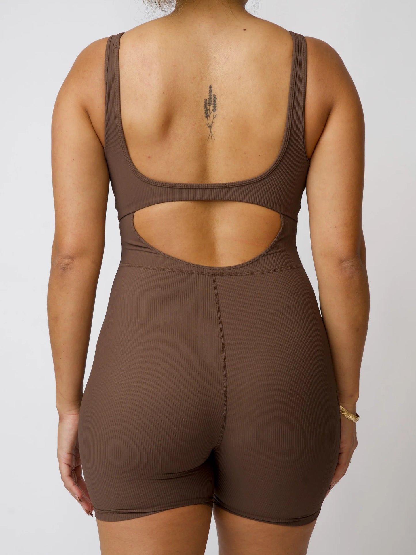 RIBBED AURA Jumpsuit- MOCHA- Active By Teal