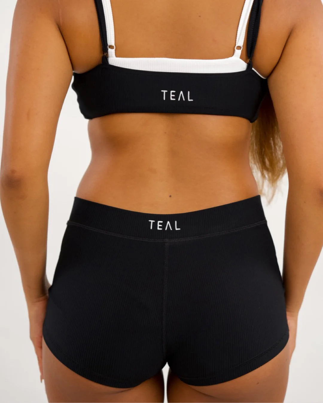 2.5" Low Rise Mini Short - Ribbed - Black - ABT