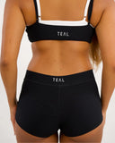 2.5" Low Rise Mini Short - Ribbed - Black - ABT