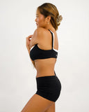 2.5" Low Rise Mini Short - Ribbed - Black - ABT