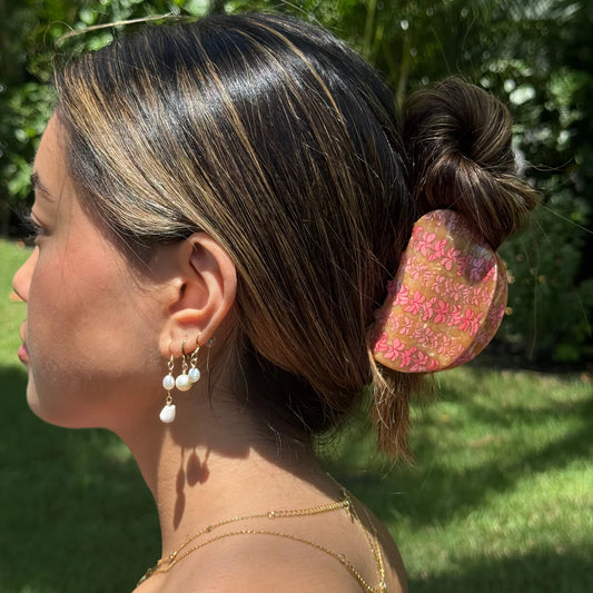 Mahina PLUMERIA Hair Claw - Phases Hawaii