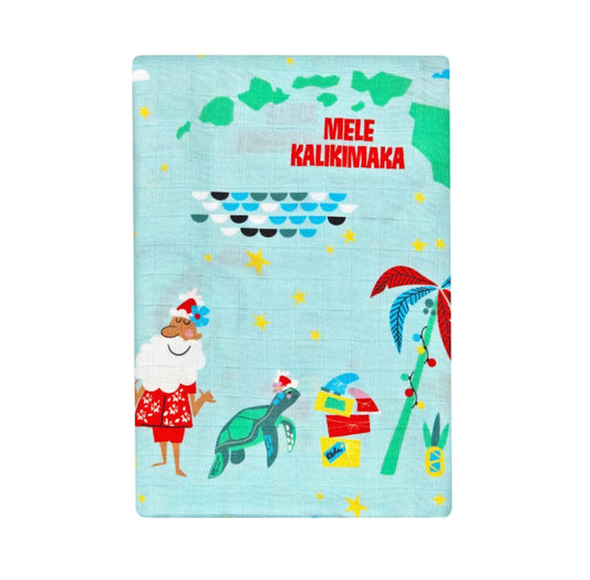 Surfing in an Island - Muslin Swaddle Blanket - Coco Moon