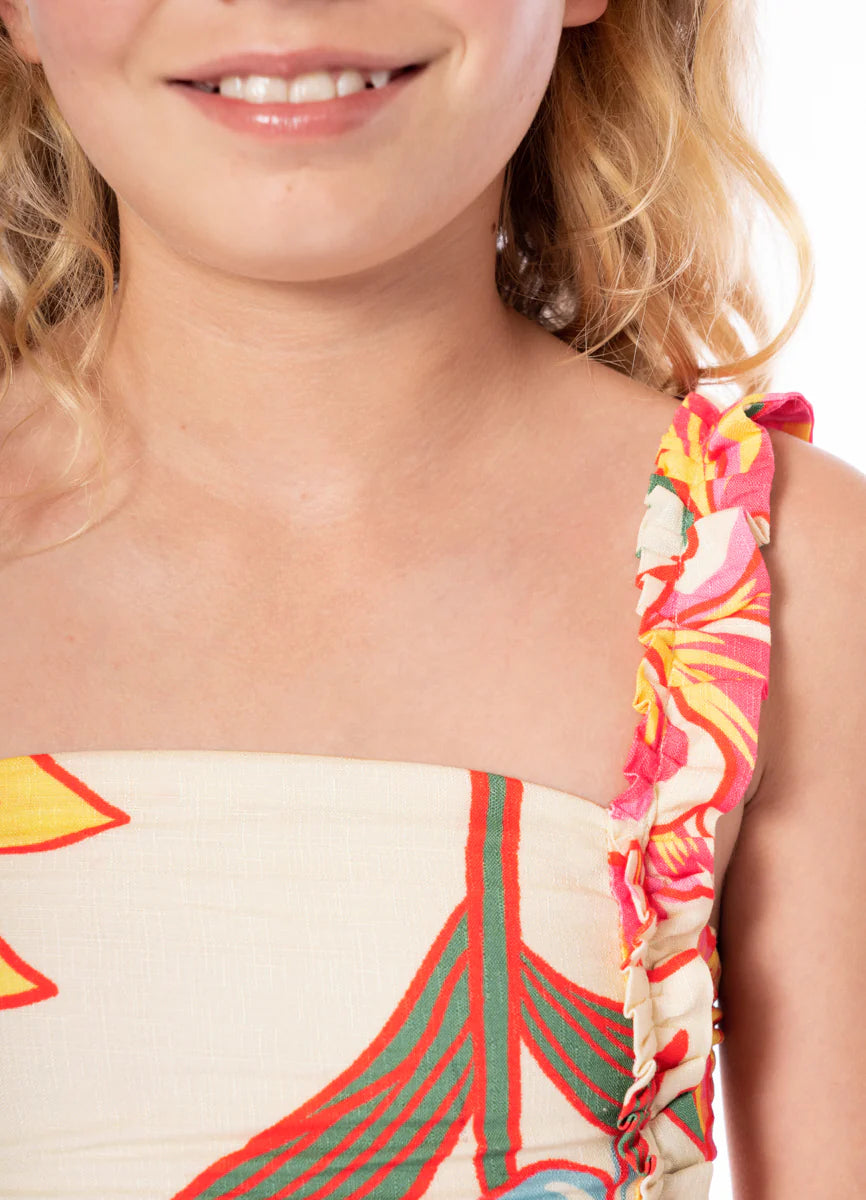 JAPANESE SUMMER FLORENTINA GIRLS SHORT DRESS - PT4013KKC001 - MAAJI KIDS