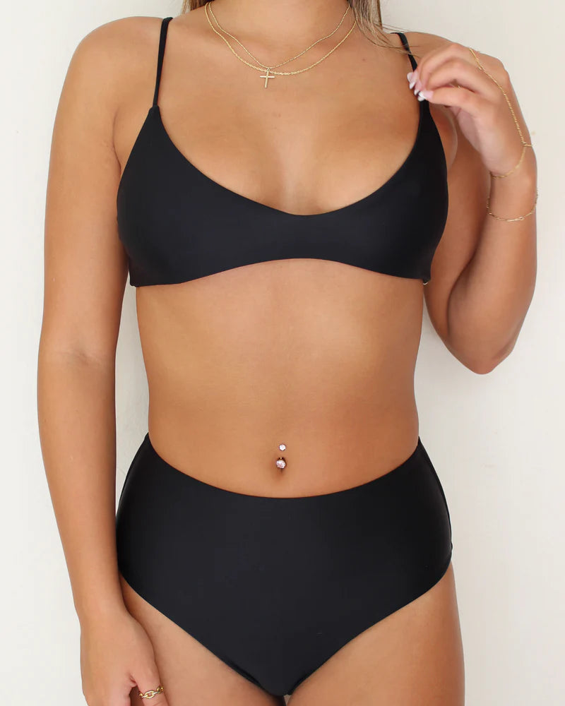 ALOHA TOP - BLACK - HAWAII SWIM COLLECTIVE