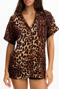 Aloha Shirt Dress - Digital Leopard - BENOA RST26
