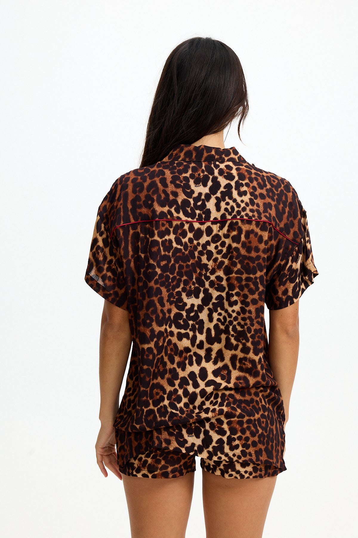 Aloha Shirt Dress - Digital Leopard - BENOA RST26