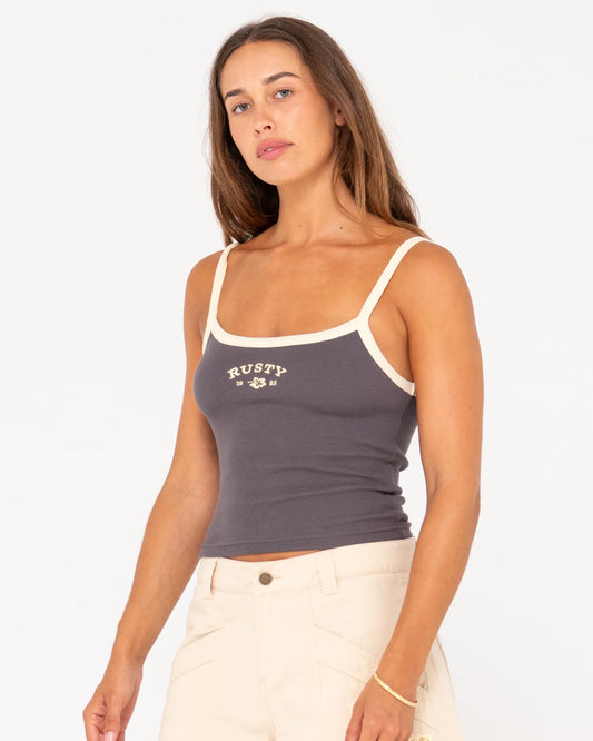 Thriving Ribbed Skimmer Length Tank- RUSTY USA