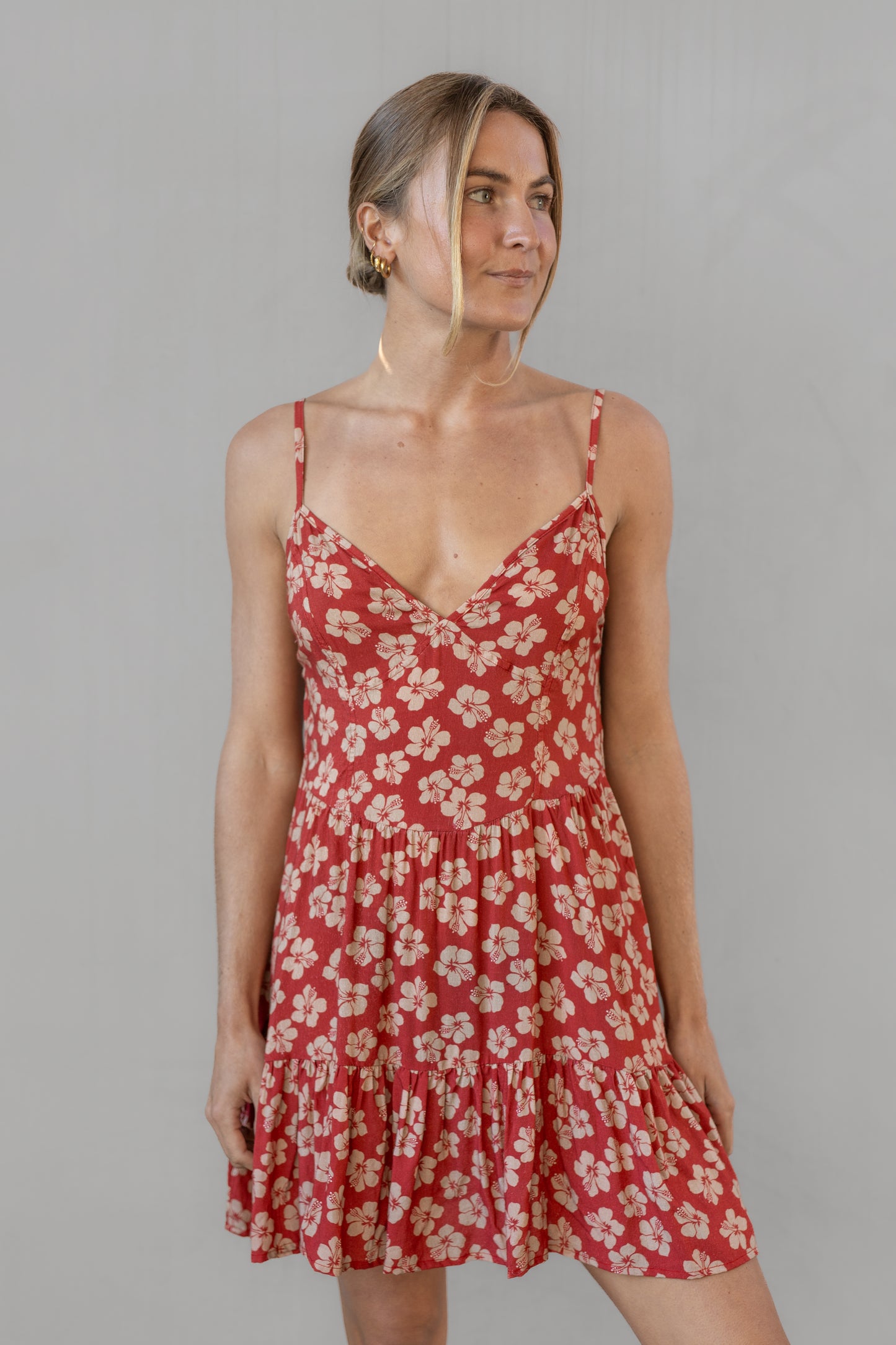 Tallulah Dress - Burnt Hibiscus - Lokahi RST'25