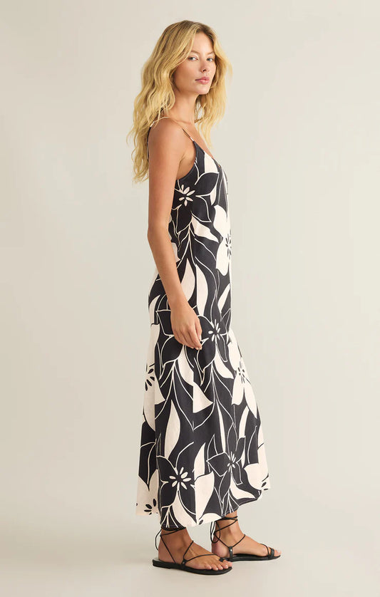 CECILY MADERO MAXI DRESS - BLACK - ZD251349
