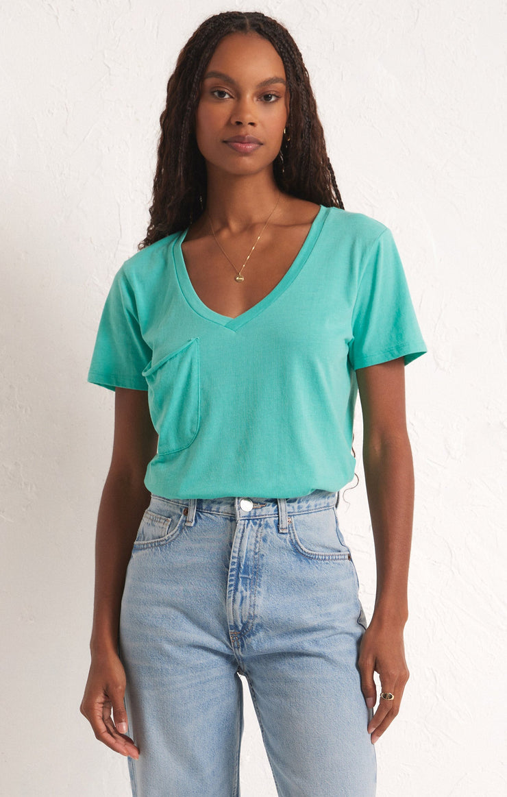 POCKET TEE- Cabana Green -  ZT144034