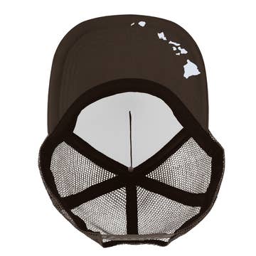 Hibiscus Trucker Hat- Brown - Na Koa Brand