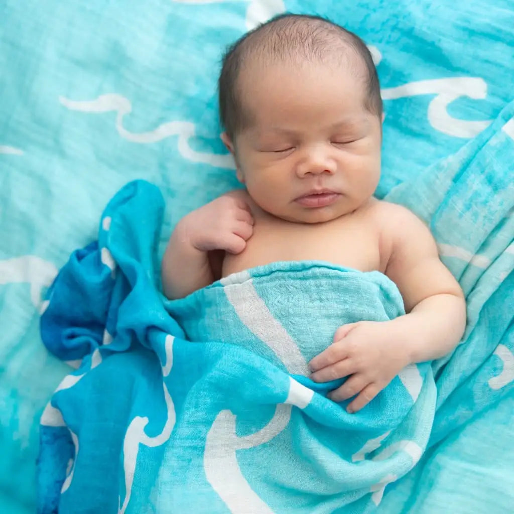 Nalu - Muslin Swaddle Blanket - Coco Moon
