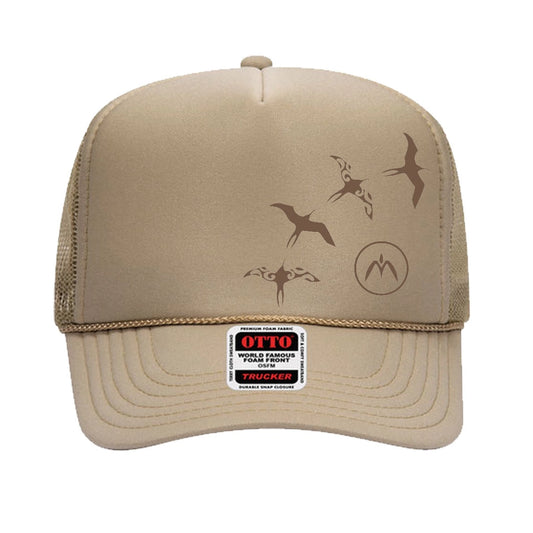 Iwa Trucker Hat- Beige/Brown Na Koa Brand