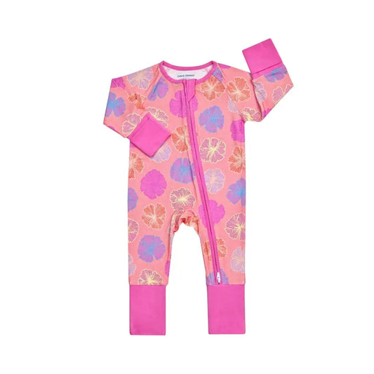 Seaflower- Baby Bamboo Coverall - Coco Moon