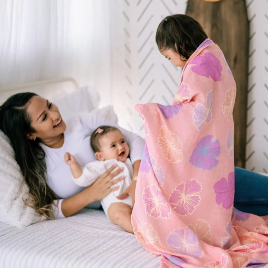 Seaflower - Muslin Swaddle Blanket - Coco Moon