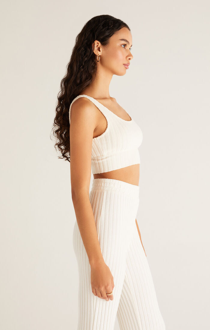 ZOE RIB TANK BRA- Bone - ZLT251388