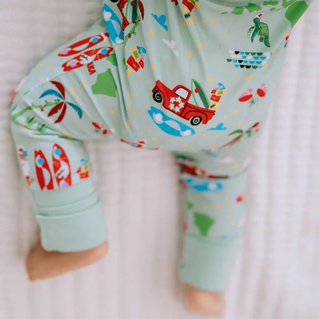Surfing in an Island- Baby Bamboo Coverall - Coco Moon