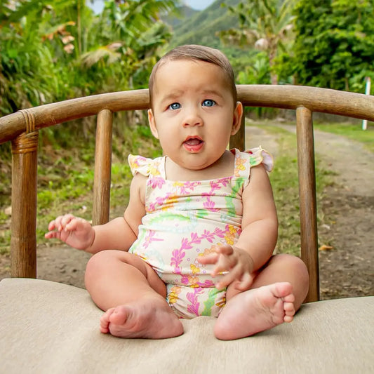 Lei Day in Sand - Bamboo Romper - Coco Moon