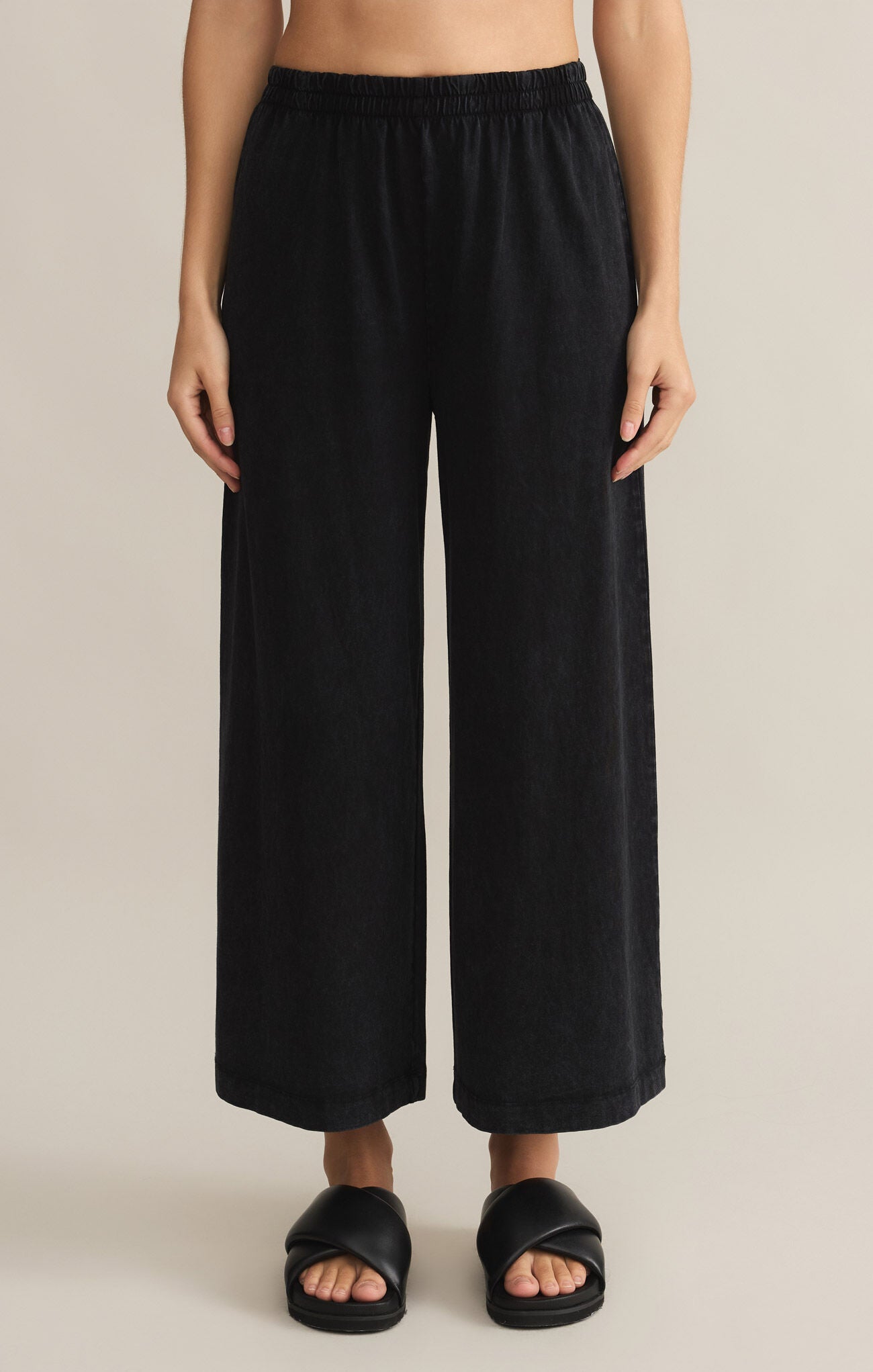 SCOUT JERSEY FLARE PANT- BLACK - ZP212567