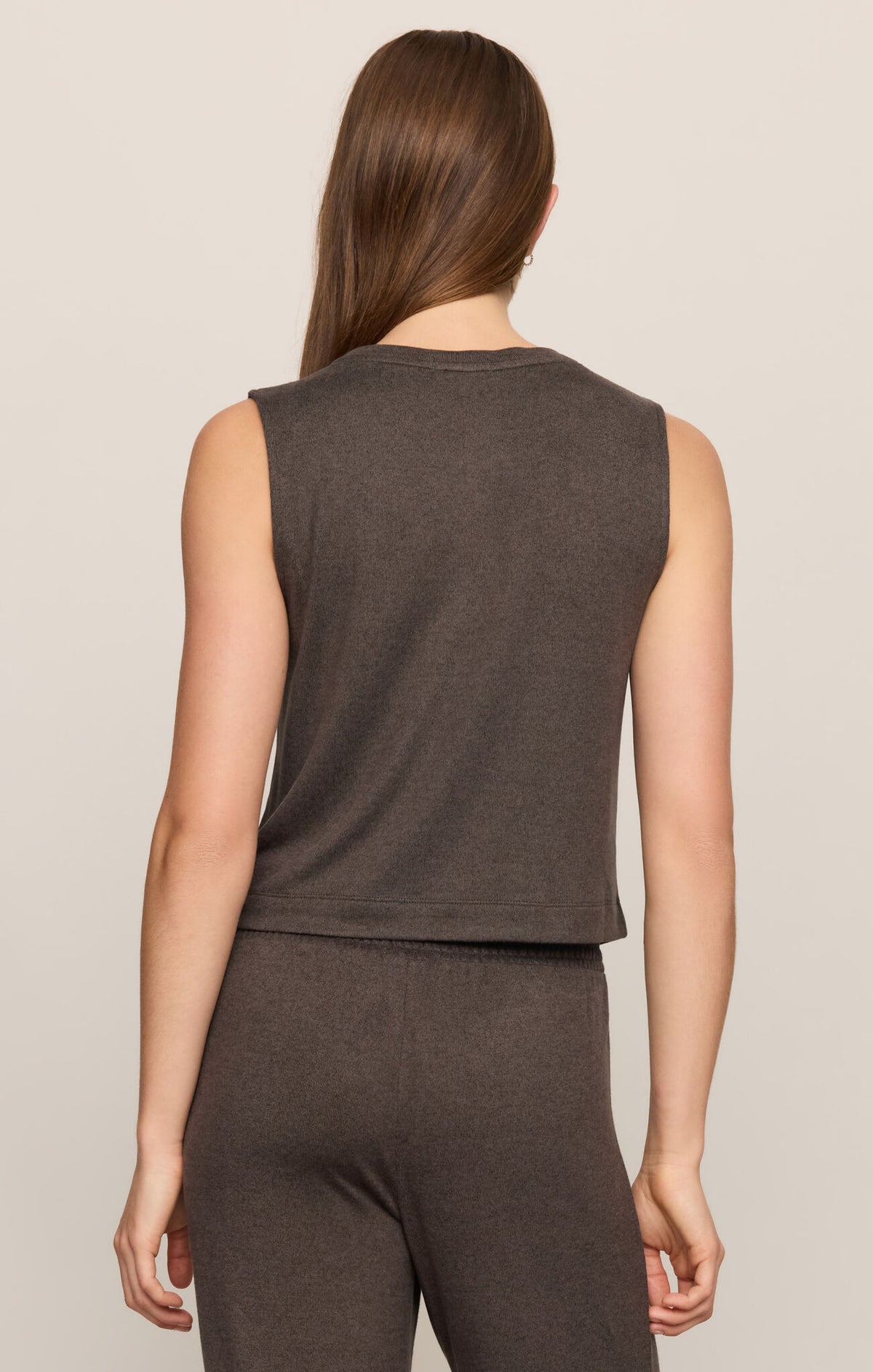 Sloane Soft Knit Tank - Cocoa Bean
