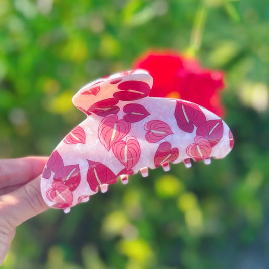 Bombucha ANTHURIUM Hair Claw - Phases Hawaii